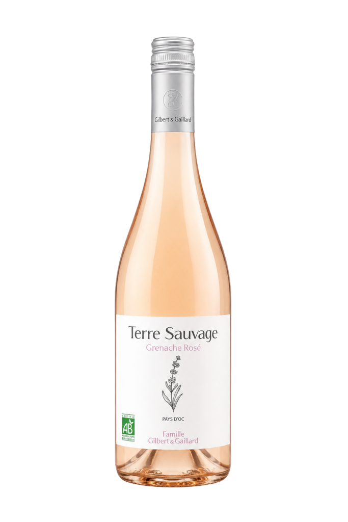 Terre Sauvage Grenache Rosé — vin bio du Languedoc, Gilbert & Gaillard